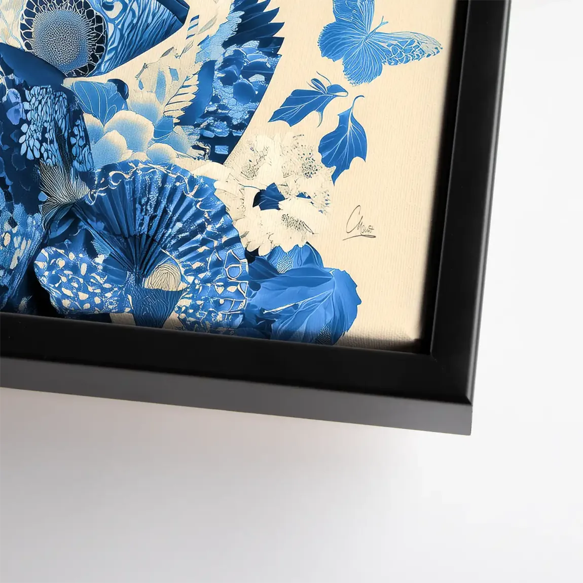 Blue Lotus Geisha Leinwand Bild