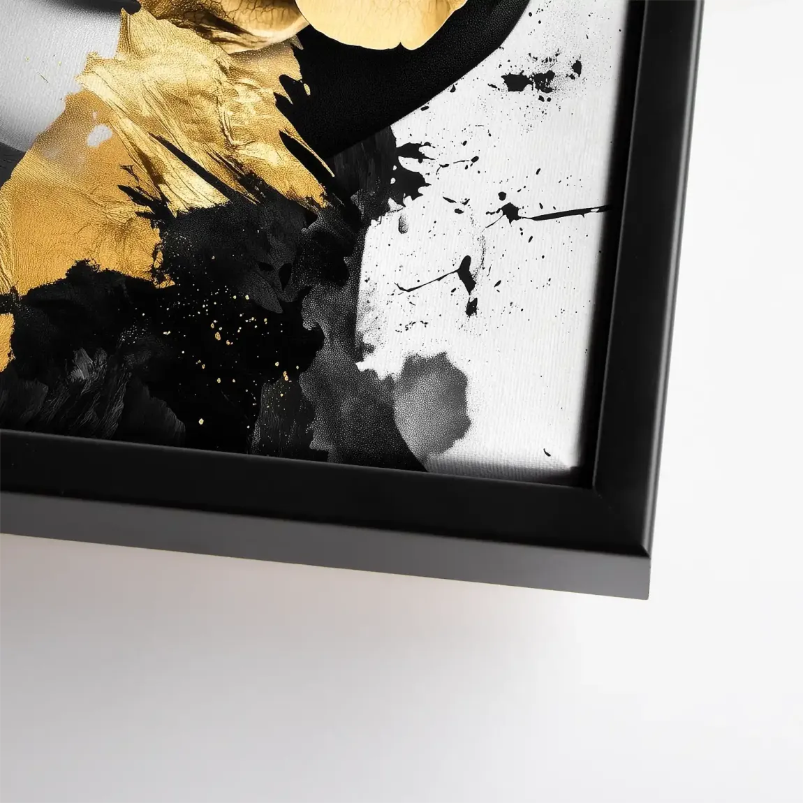 Goldene Dualität mit schwarzer Eleganz Leinwand Bild INGALERIE