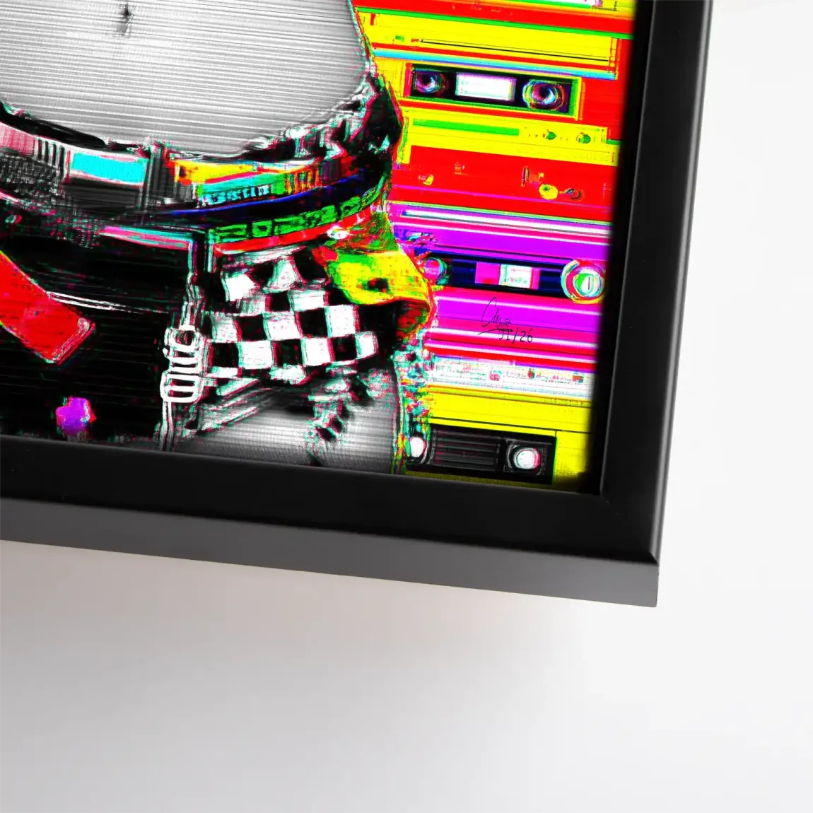 Retro DJ Girl Leinwand Bild