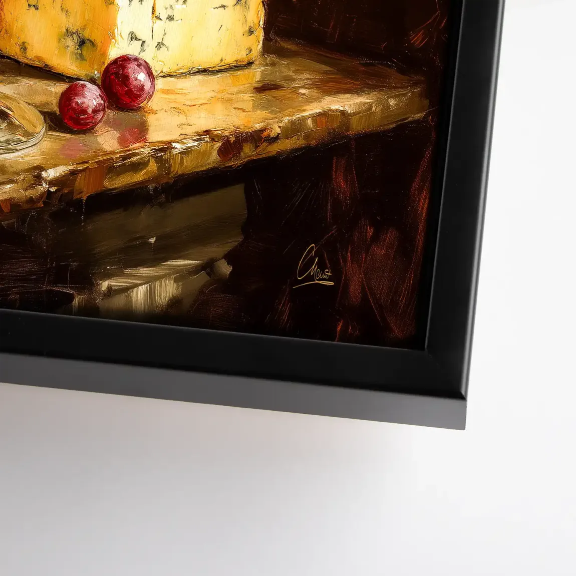 Wein & Käse Leinwand Bild