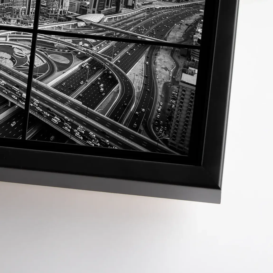 Skyline Noir Dubai Leinwand Bild