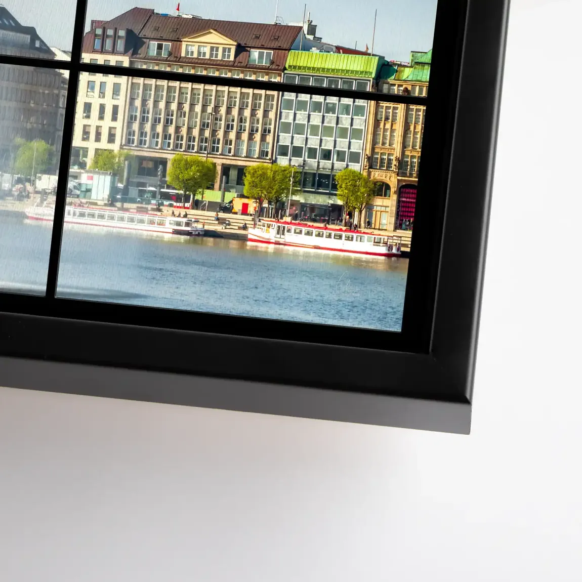 Sunset View Hamburg Leinwand Bild