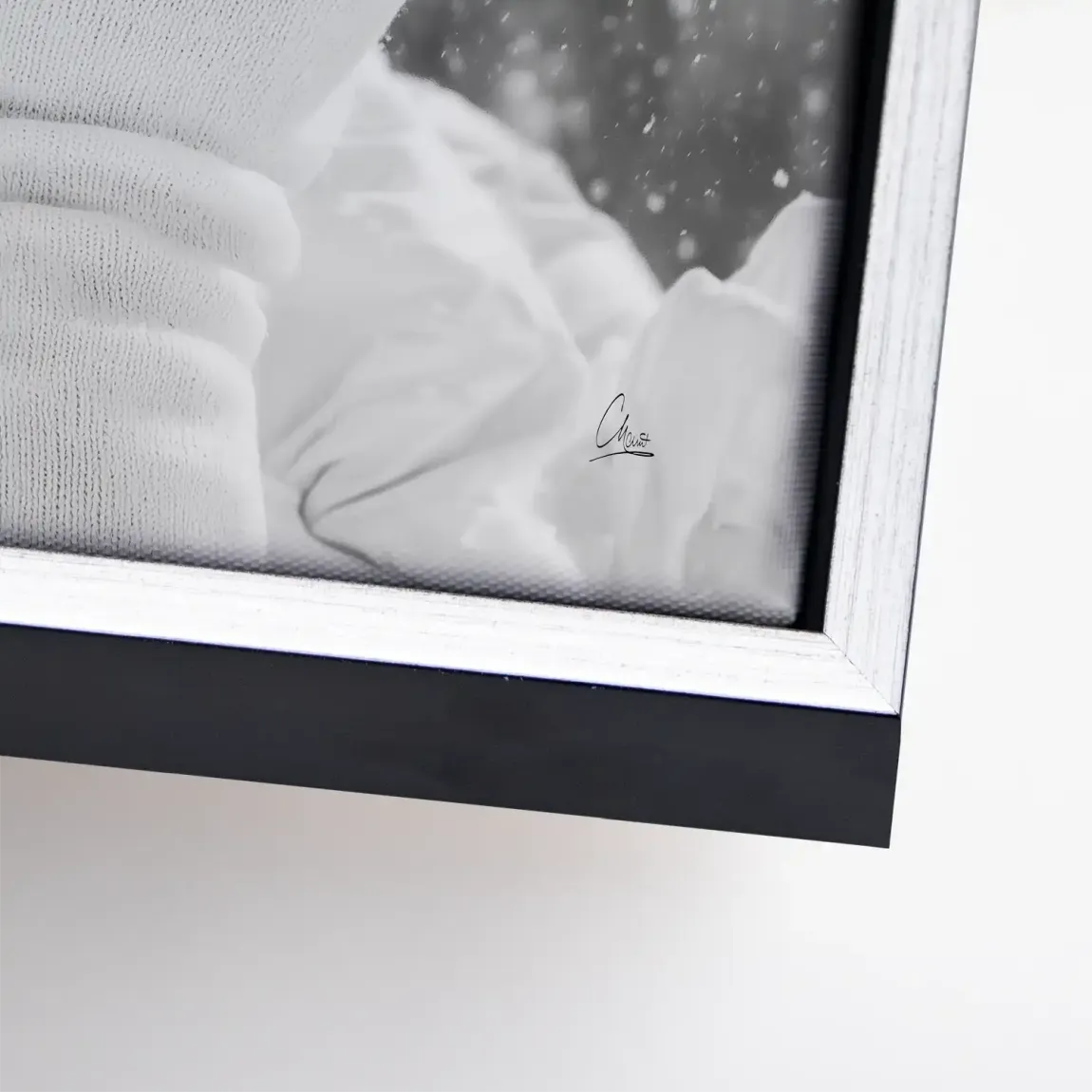 Audrey Hepburn Snow Portrait Leinwand Bild