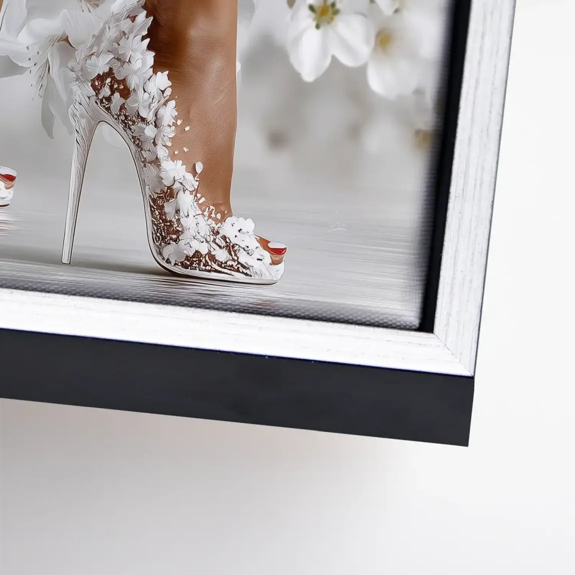 Sensual Blossom Heels Leinwand Bild