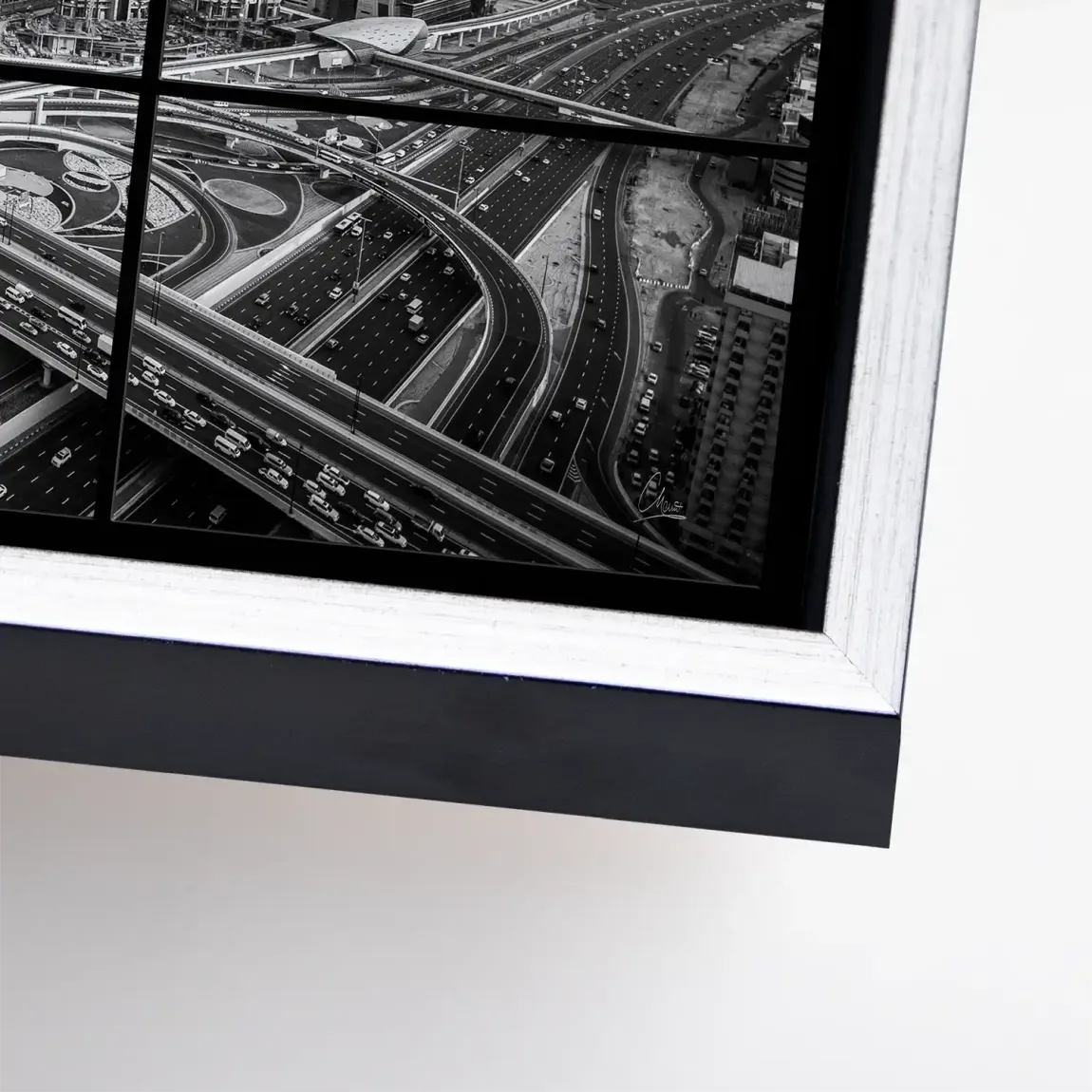 Skyline Noir Dubai Leinwand Bild