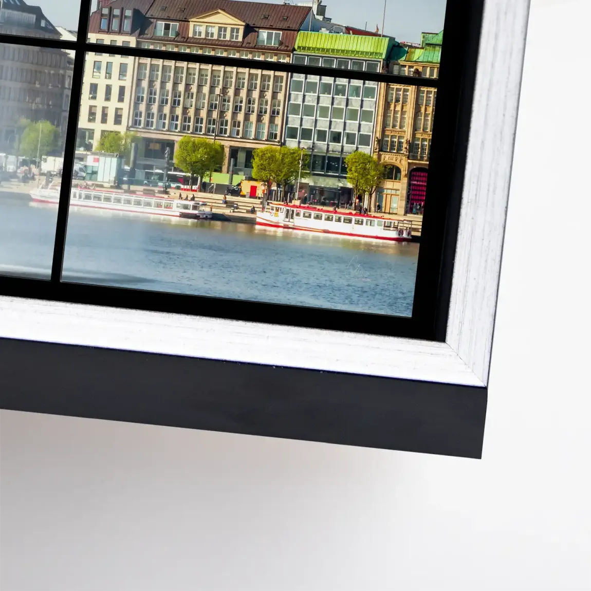 Sunset View Hamburg Leinwand Bild