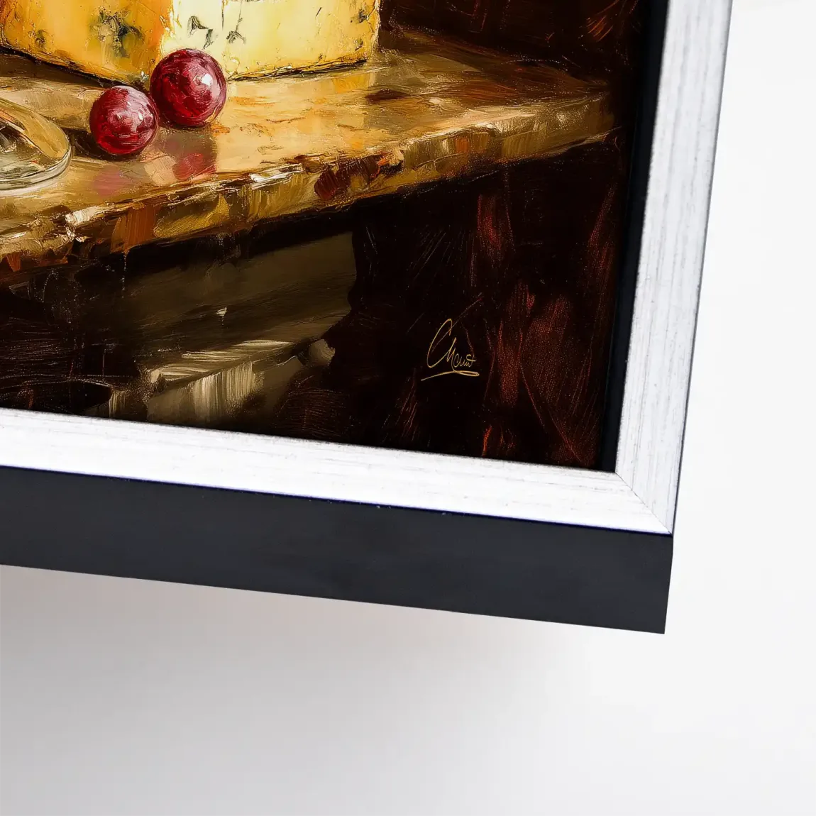 Wein & Käse Leinwand Bild