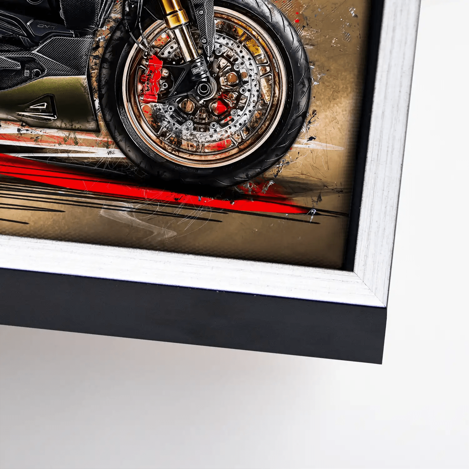 Ducati Diavel Lambo Retro Leinwand Bild INGALERIE