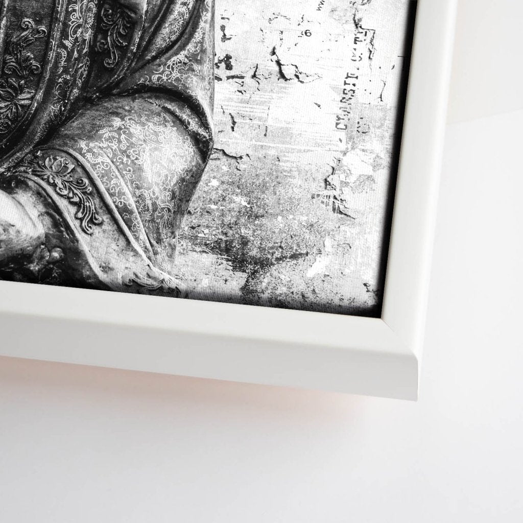 Buddha Abstrakt Black & White Leinwand Bild INGALERIE