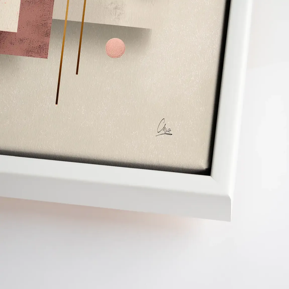 Golden Geometry Leinwand Bild