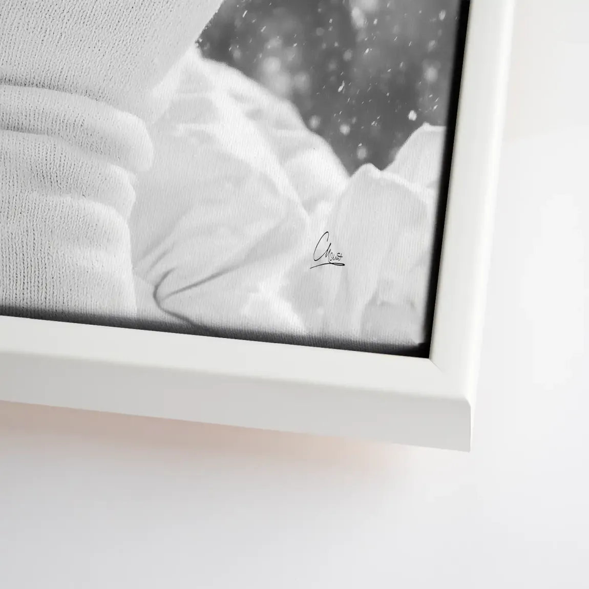 Audrey Hepburn Snow Portrait Leinwand Bild