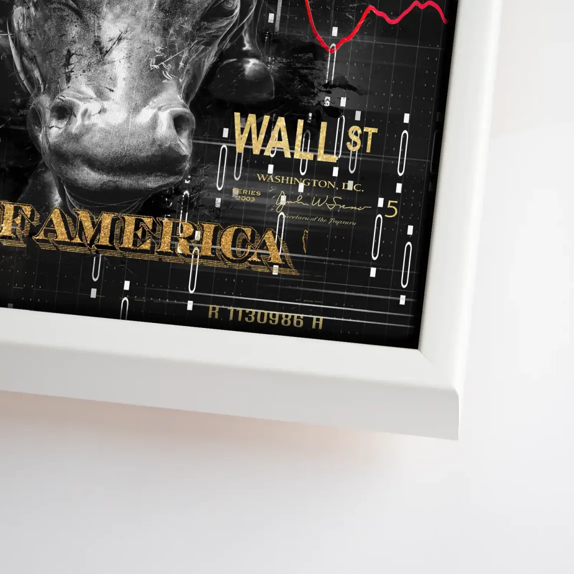 Dagobert Duck Wallstreet Black Gold Leinwand Bild