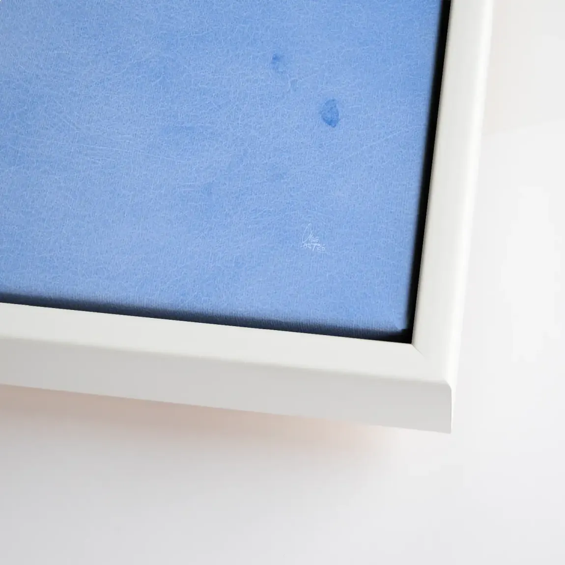 Blaue Geometrie Leinwand Bild