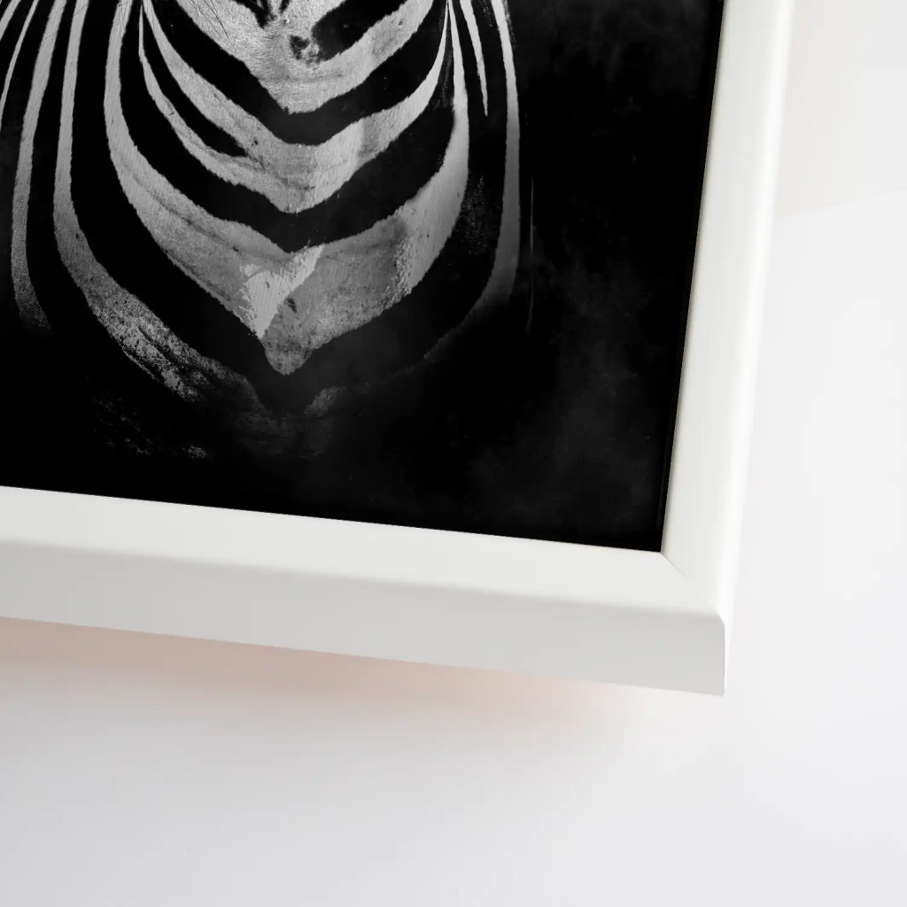 Zebra Black Style Leinwand Bild INGALERIE