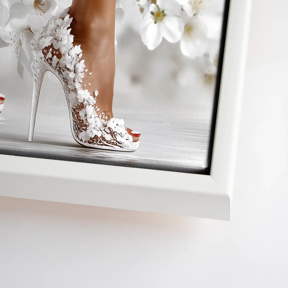 Sensual Blossom Heels Leinwand Bild