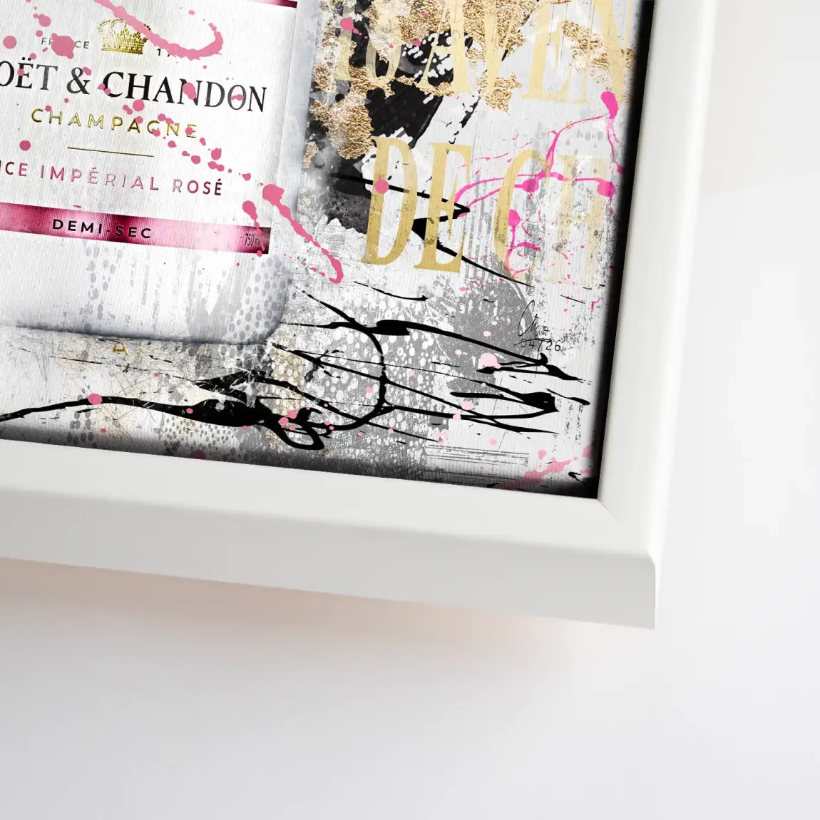 Champagner Rosé Leinwand Bild