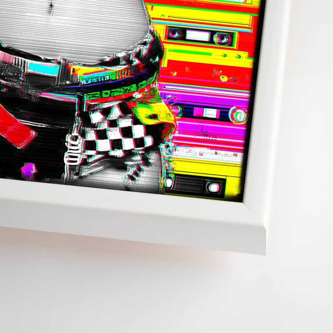 Retro DJ Girl Leinwand Bild