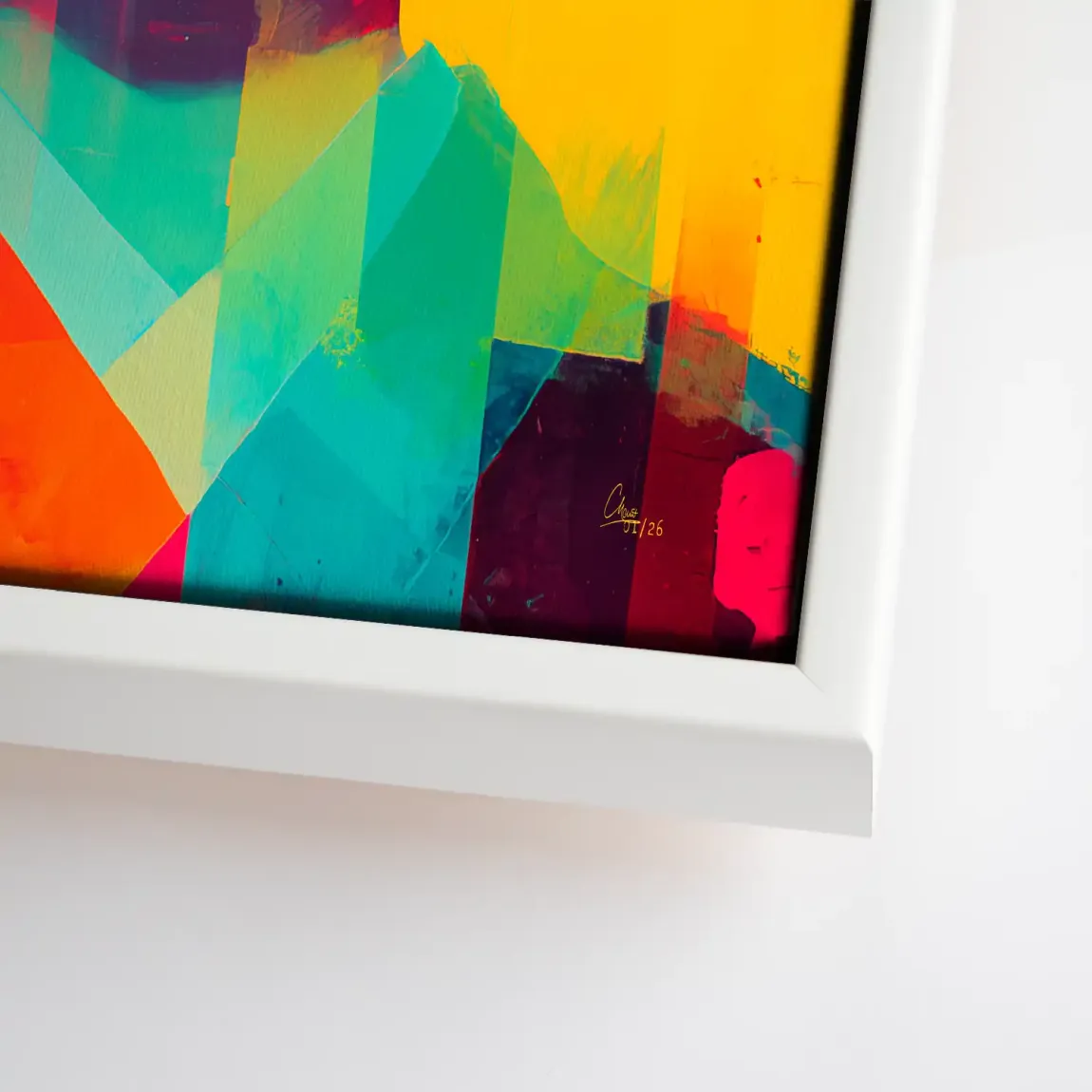 Geisha Neon Pop Leinwand Bild
