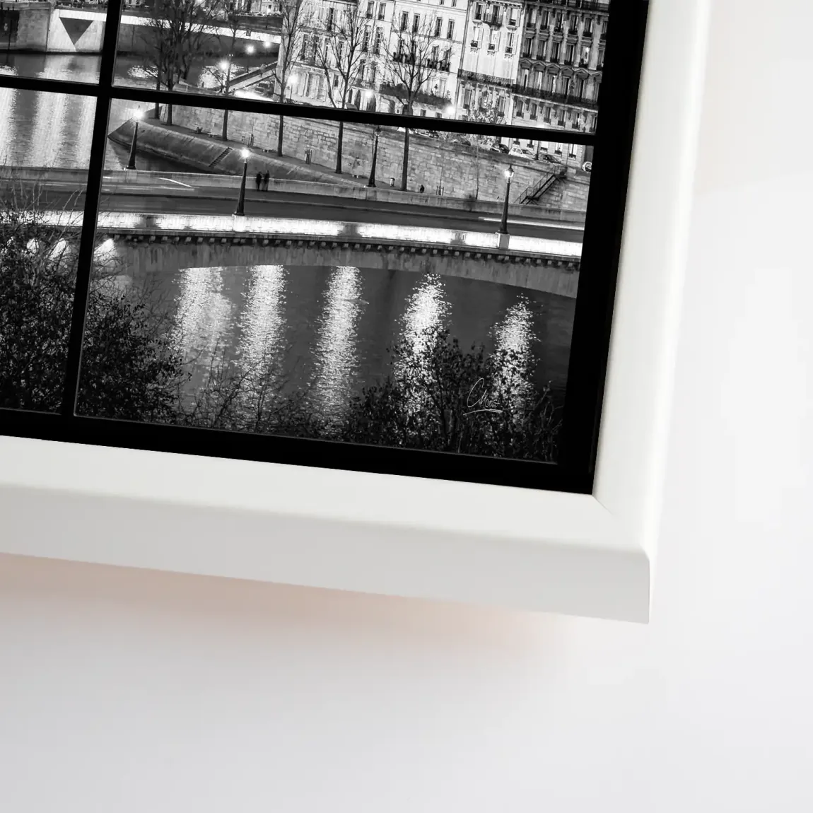 Paris Lights Noir Leinwand Bild