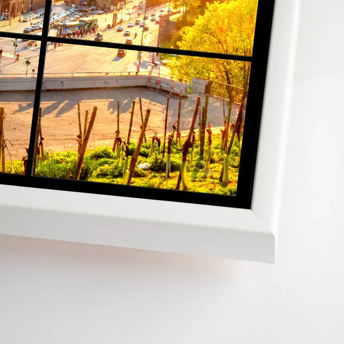 Hamburg Sunset View Leinwand Bild