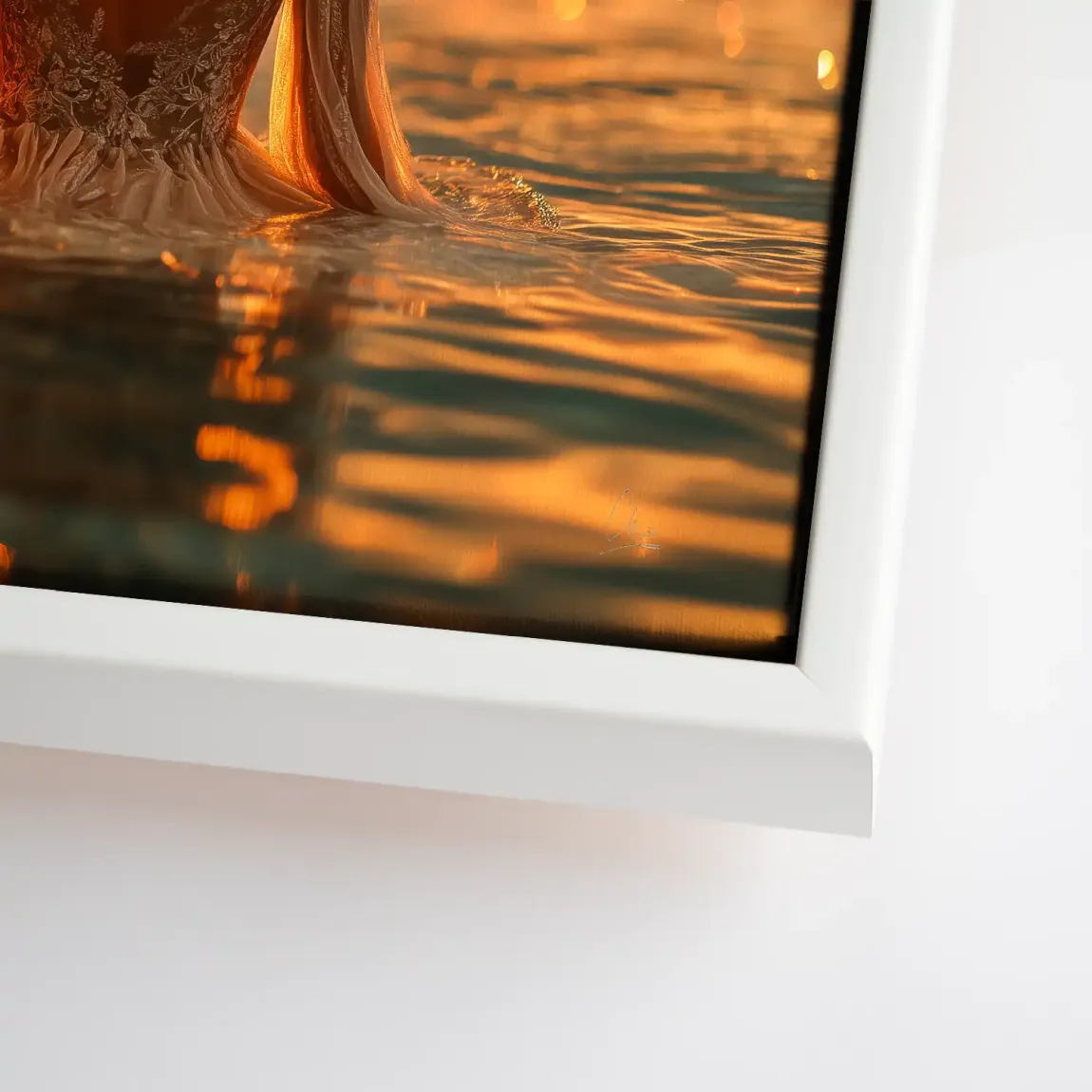 Golden Lights Leinwand Bild