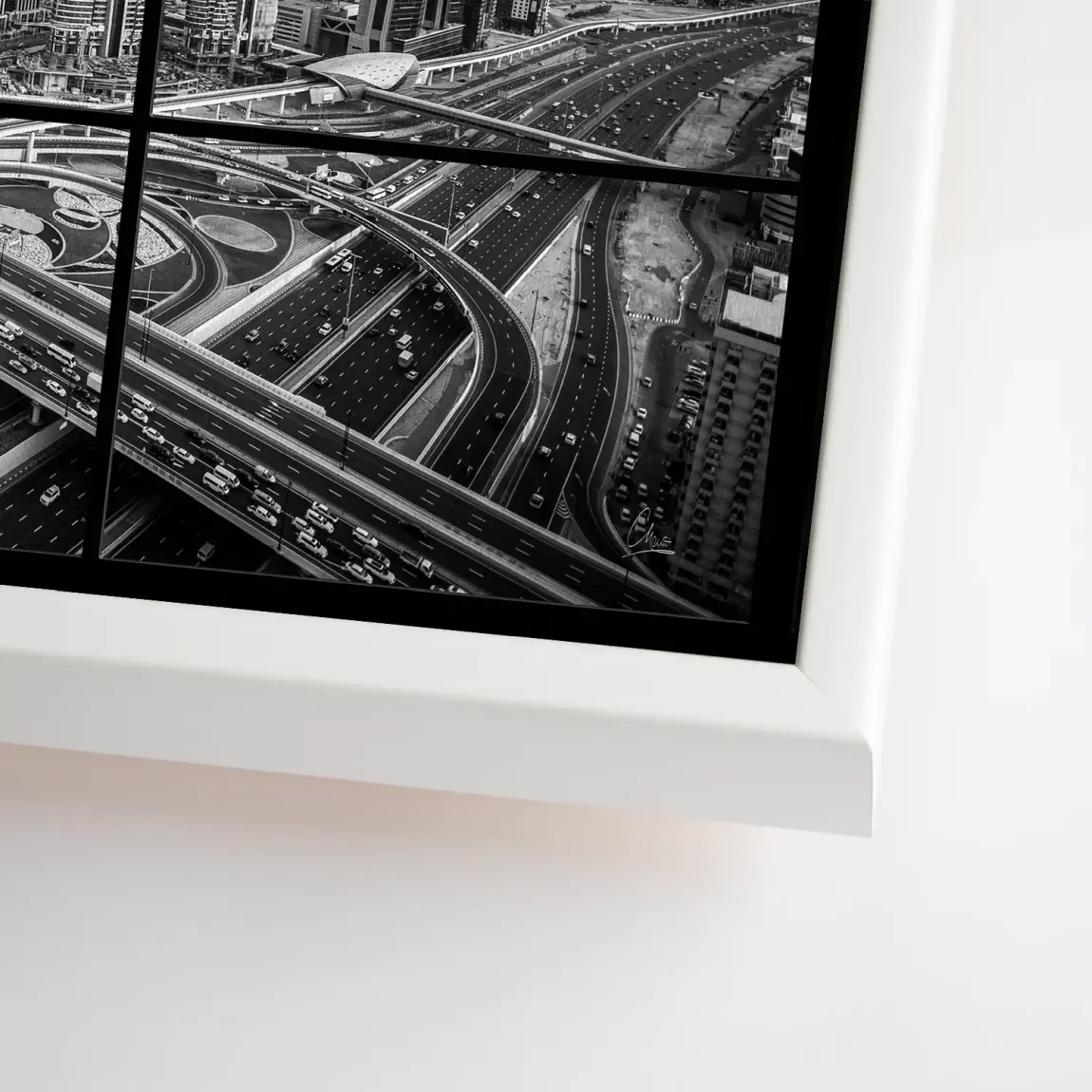 Skyline Noir Dubai Leinwand Bild