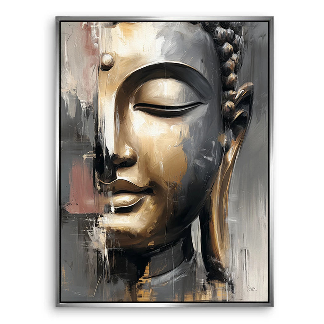 Buddha Gold Leinwand Bild