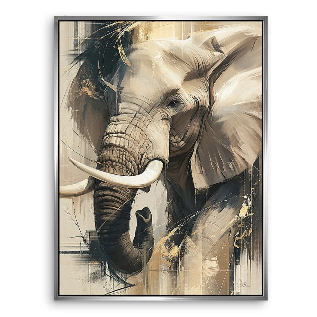 Goldener Elefant Leinwand Bild