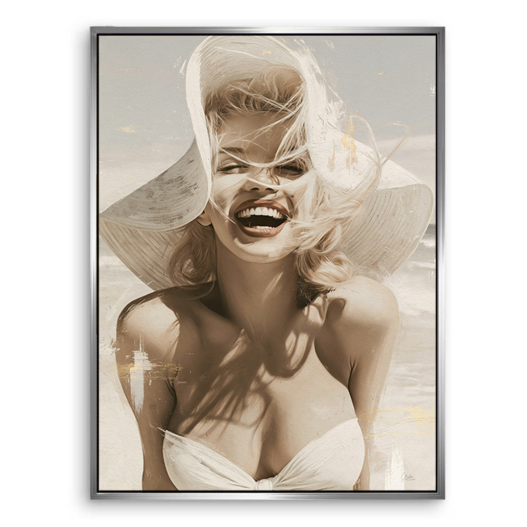 Marilyn Monroe Summer Smile Leinwand Bild
