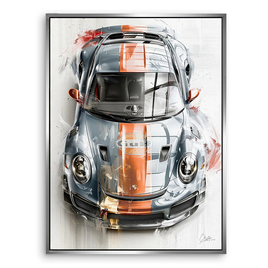 Gulf Porsche 911 Leinwand Bild