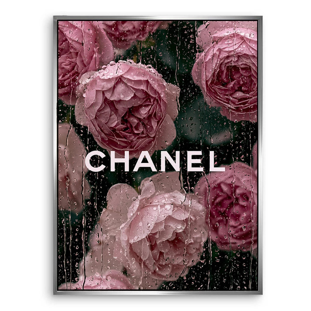 Chanel Rosenregen Leinwand Bild
