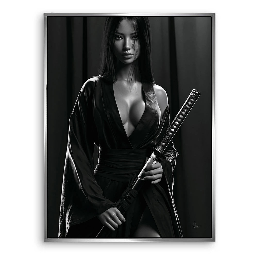 Samurai Lady Leinwand Bild