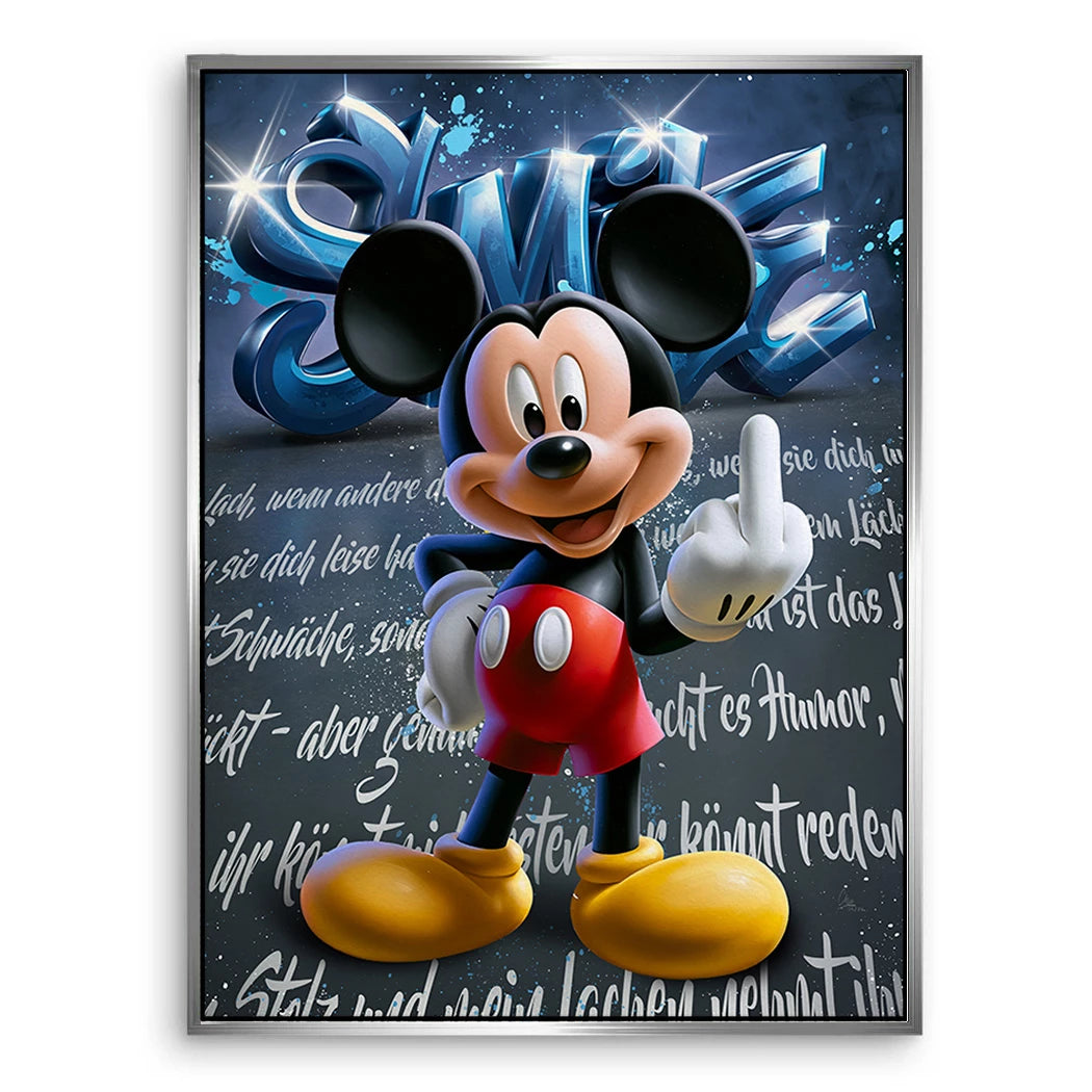 Micky Lacht Leinwand Bild