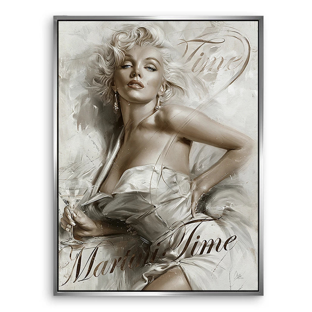Marilyn Monroe Martini Time Leinwand Bild