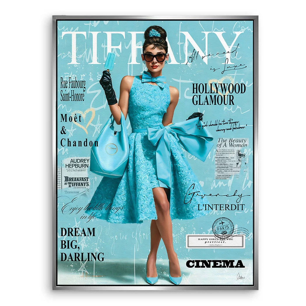 Audrey Tiffany Chic Leinwand Bild