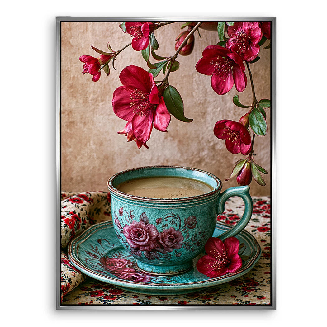 Blütenkaffee Harmonie Leinwand Bild