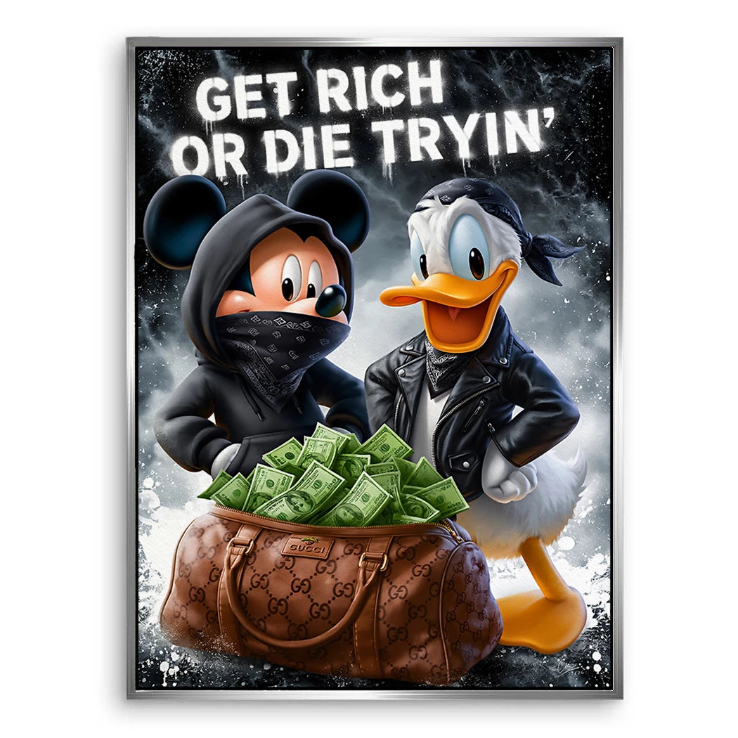 Micky Donald Gang Leinwand Bild