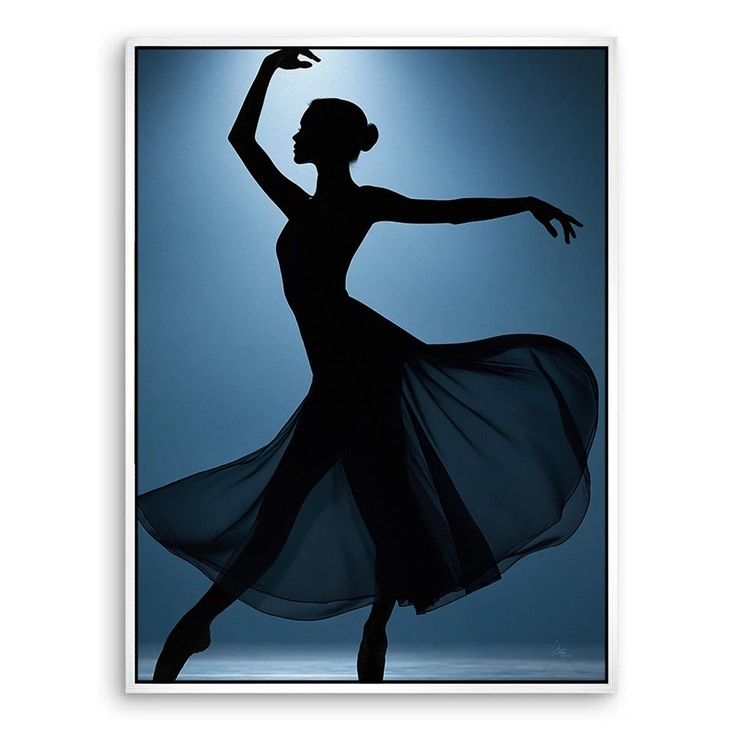Ballerina Lichttanz Leinwand Bild