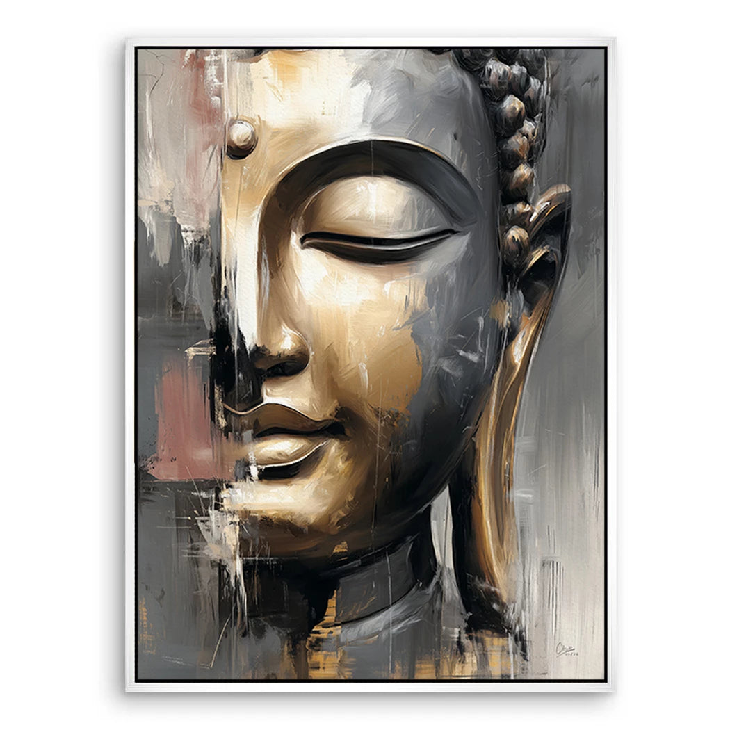 Buddha Gold Leinwand Bild