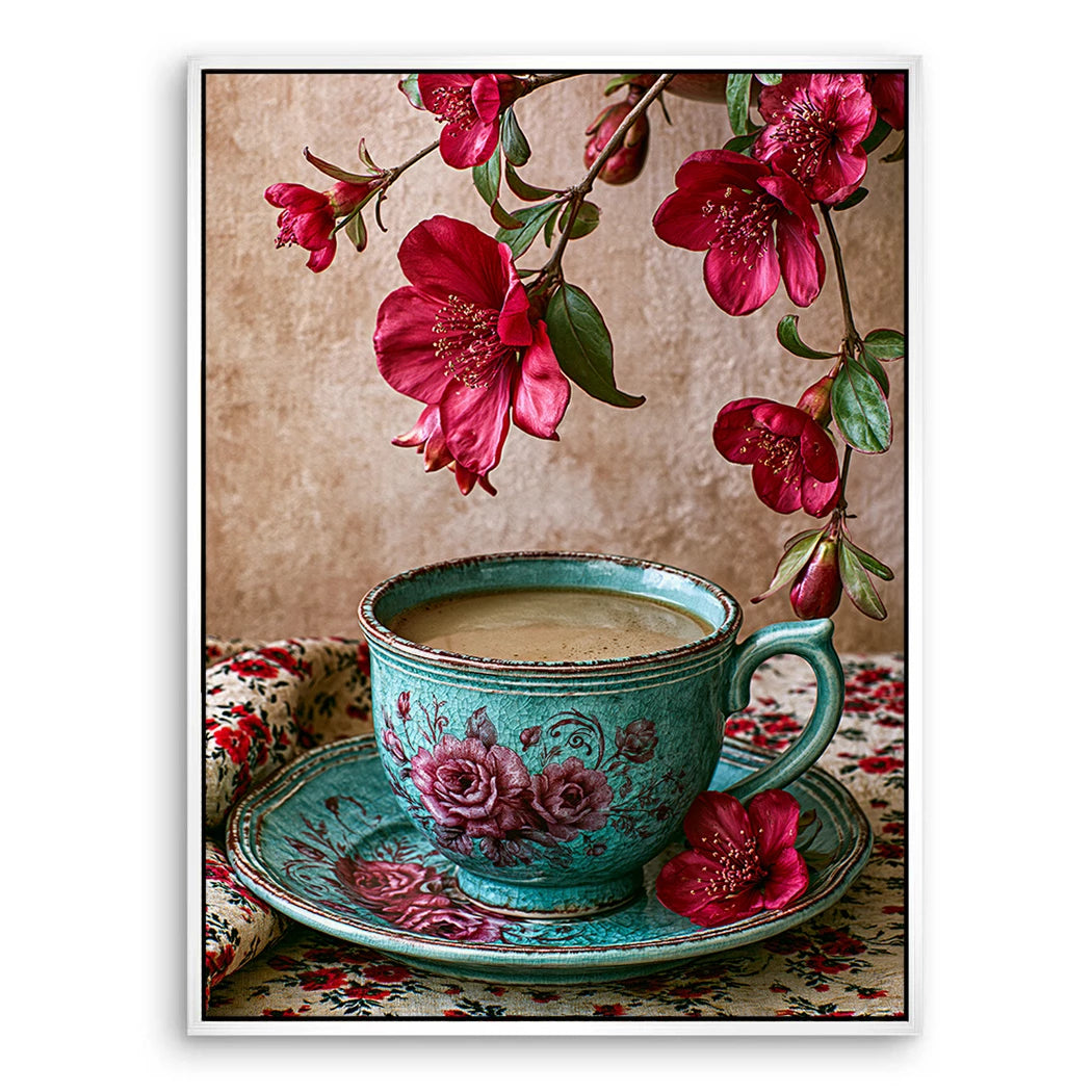 Blütenkaffee Harmonie Leinwand Bild