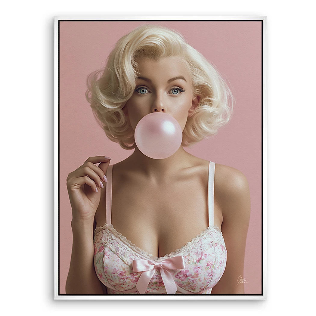 Marilyn Bubblegum Leinwand Bild