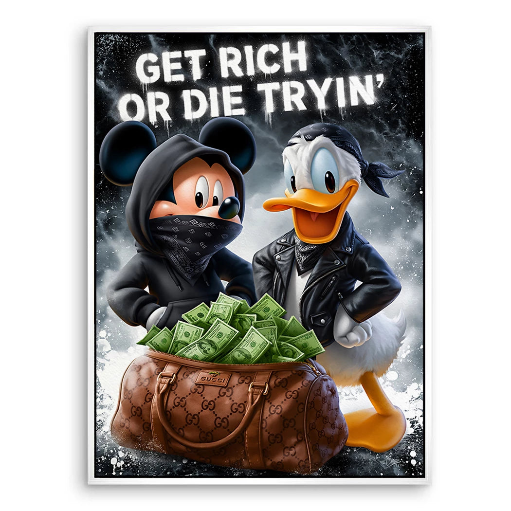 Micky Donald Gang Leinwand Bild