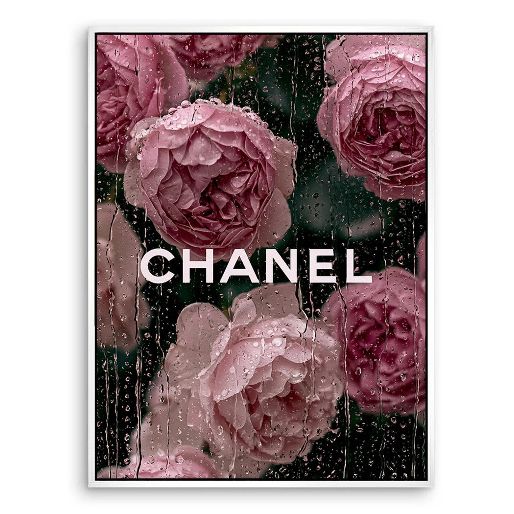 Chanel Rosenregen Leinwand Bild