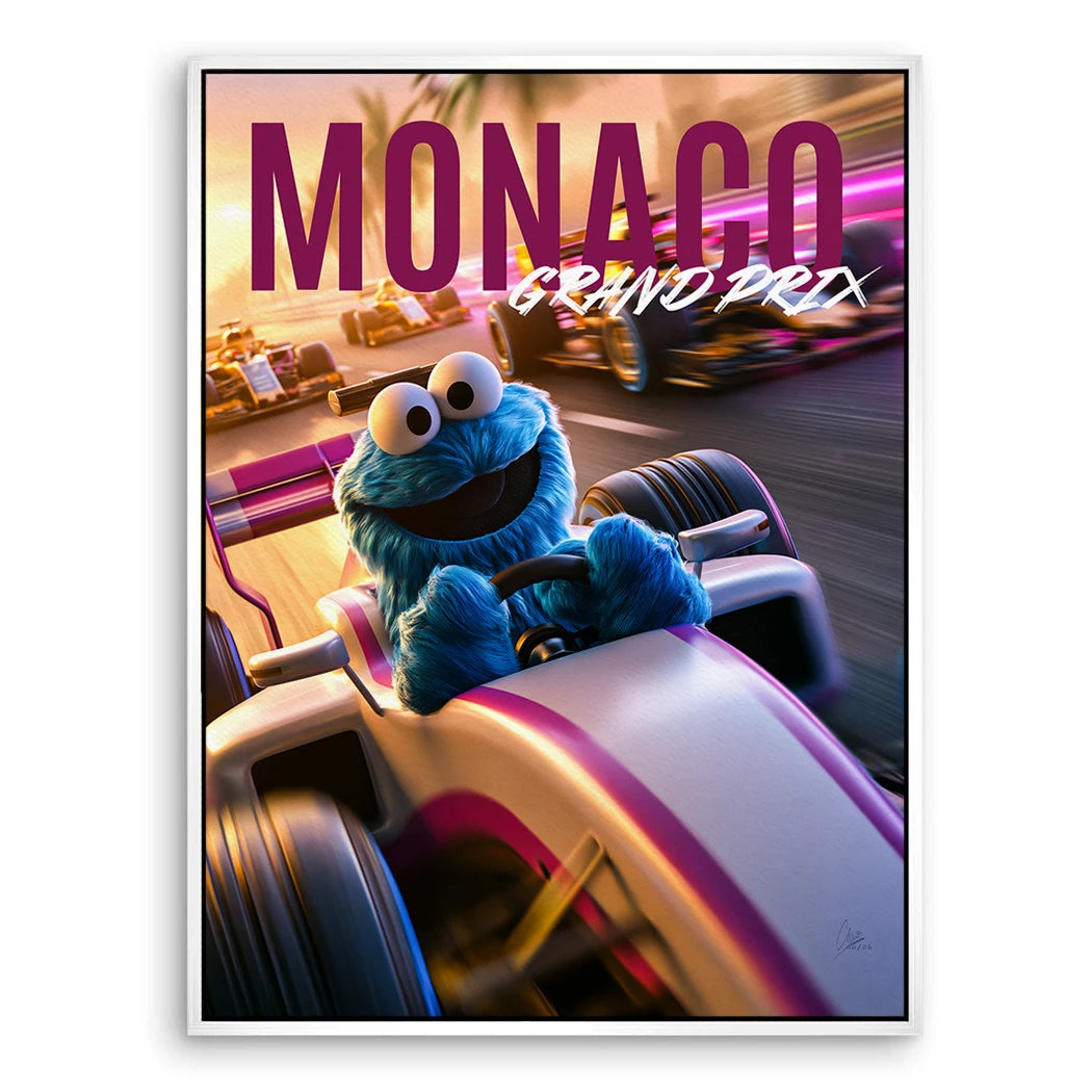Krümelmonster Grand Prix Leinwand Bild