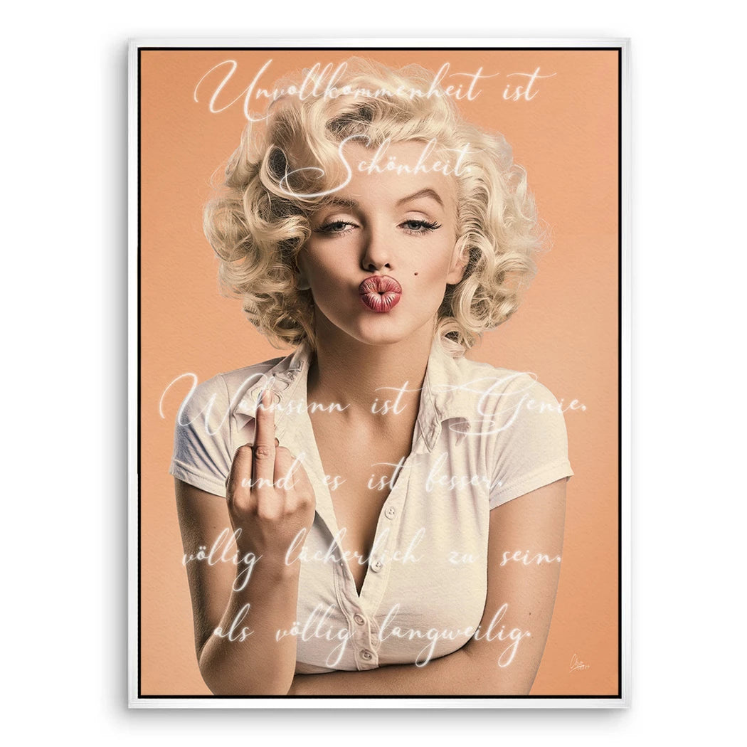 Marilyn Monroe Statement Leinwand Bild