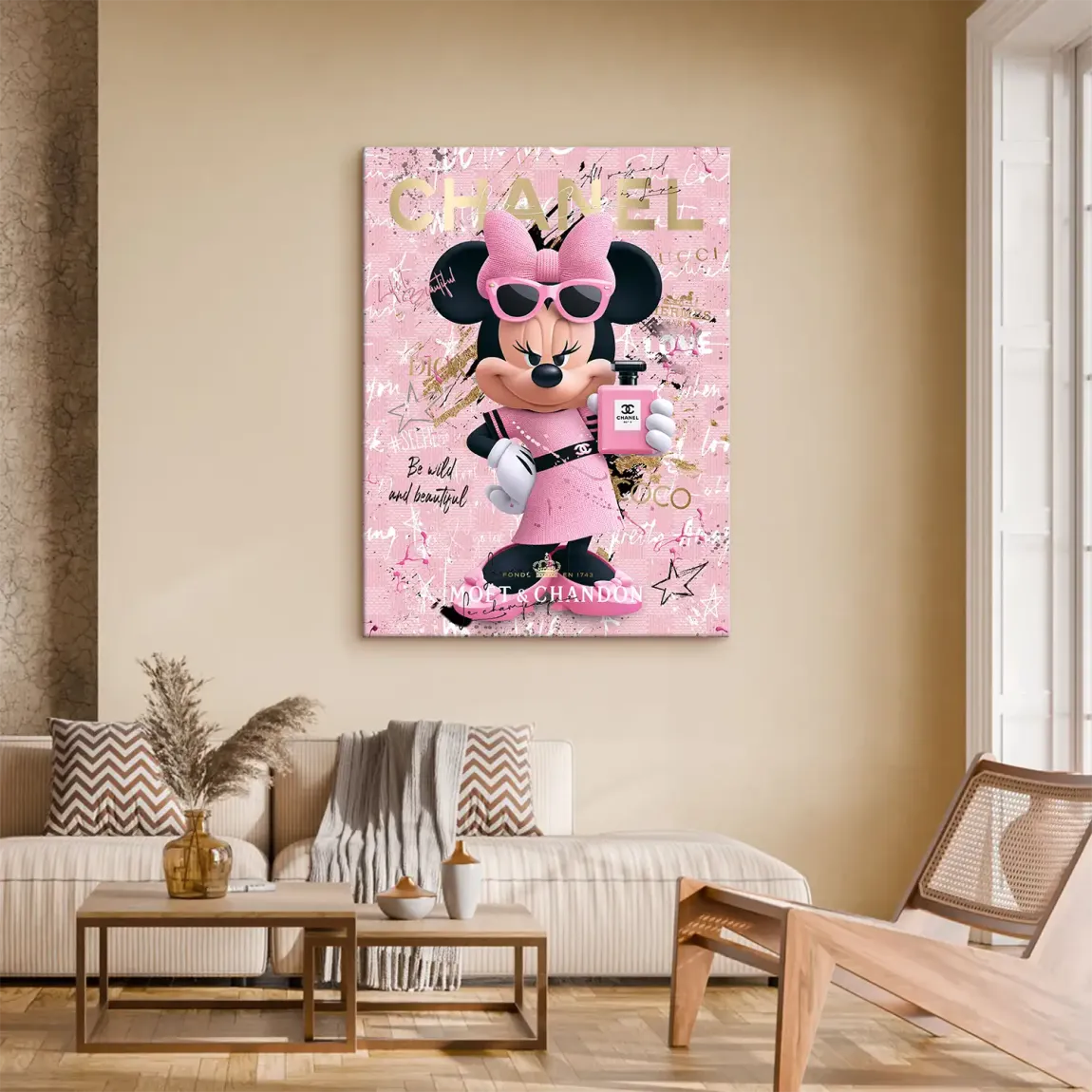 Minnie Maus Rosé Coco Leinwand Bild