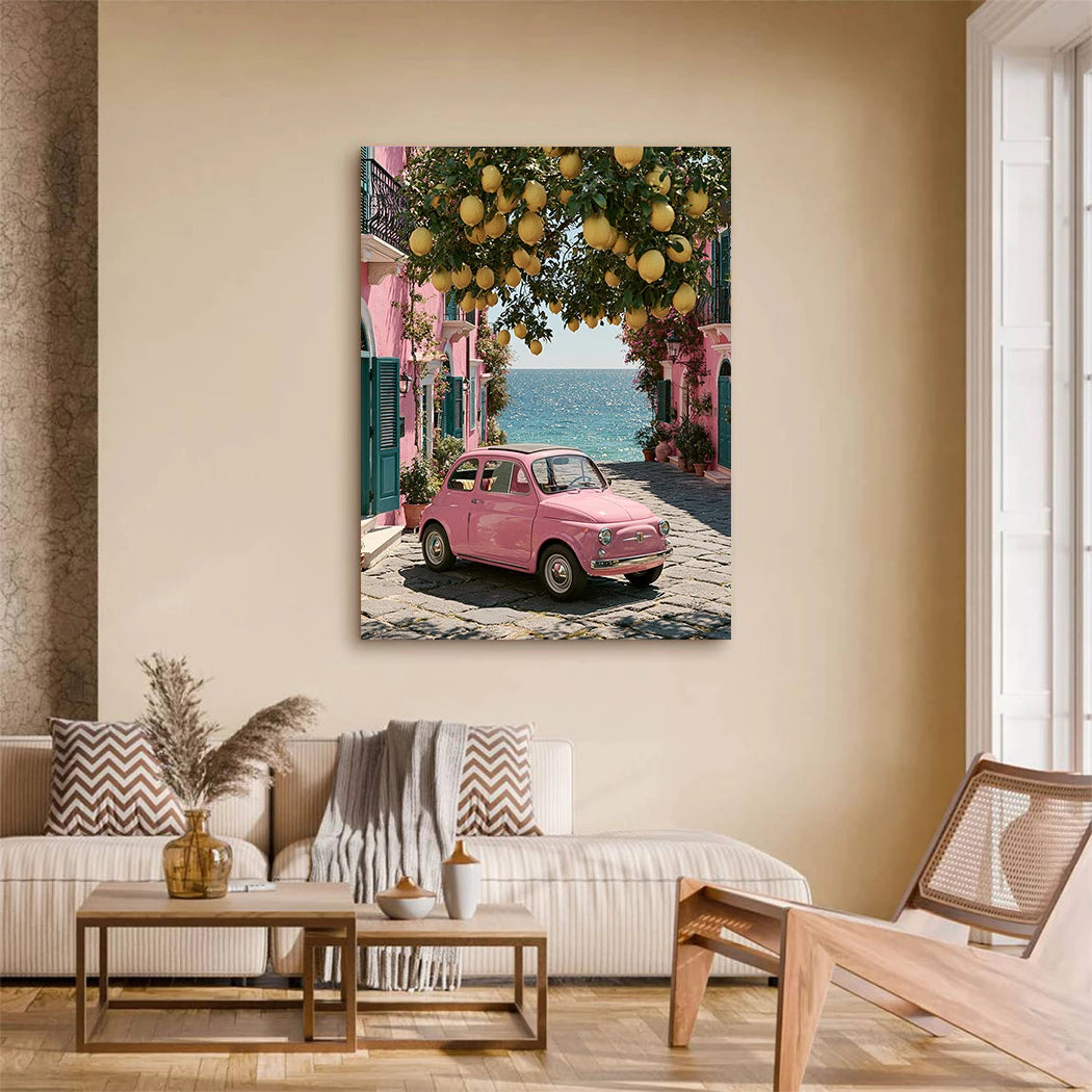 Rosa Cinquecento Leinwand Bild