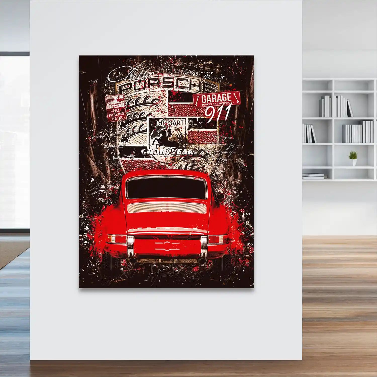 Porsche 911 Retro Style Leinwandbild INGALERIE