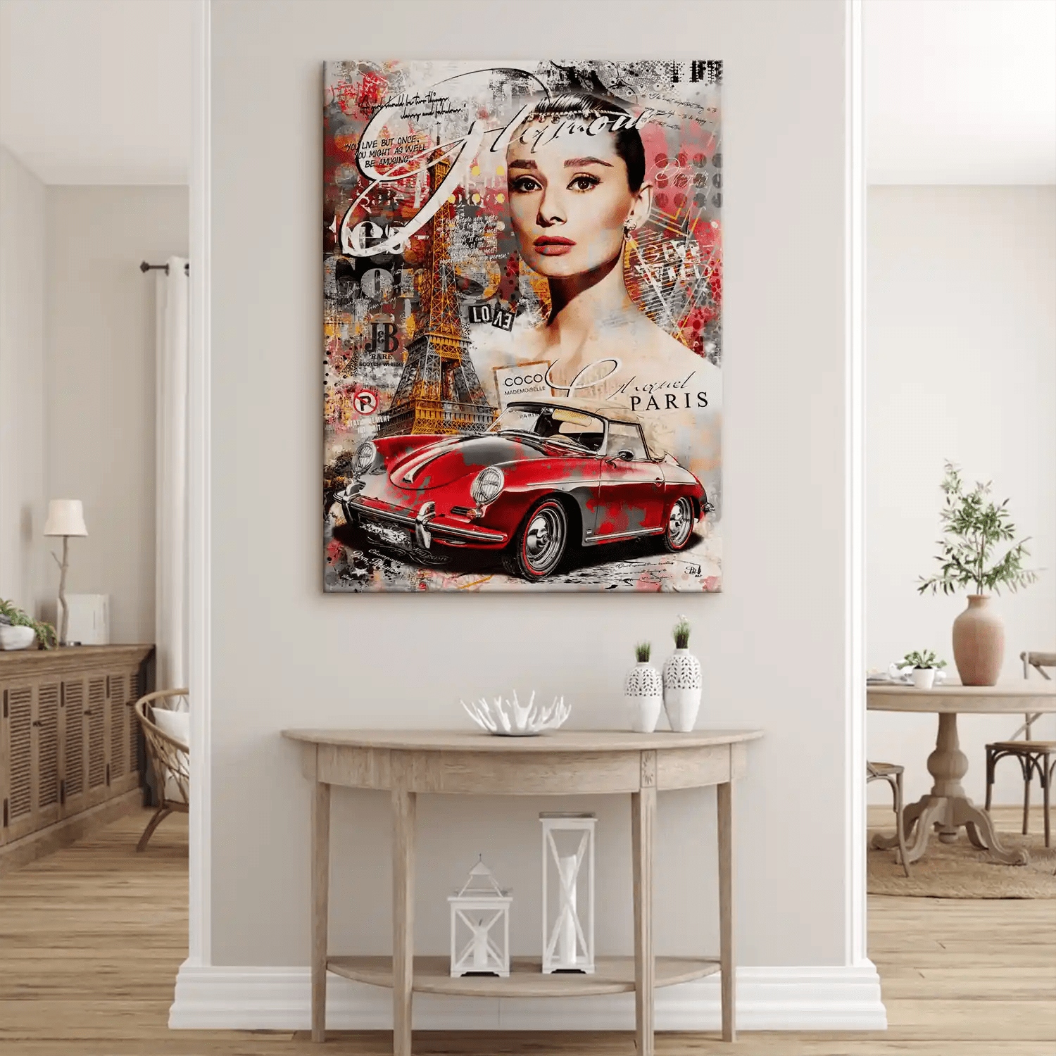 Audrey Porsche Pop Art Leinwand Bild INGALERIE