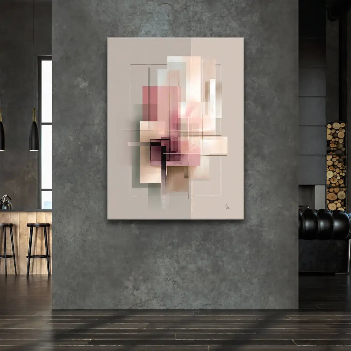 Soft Geometry Leinwand Bild